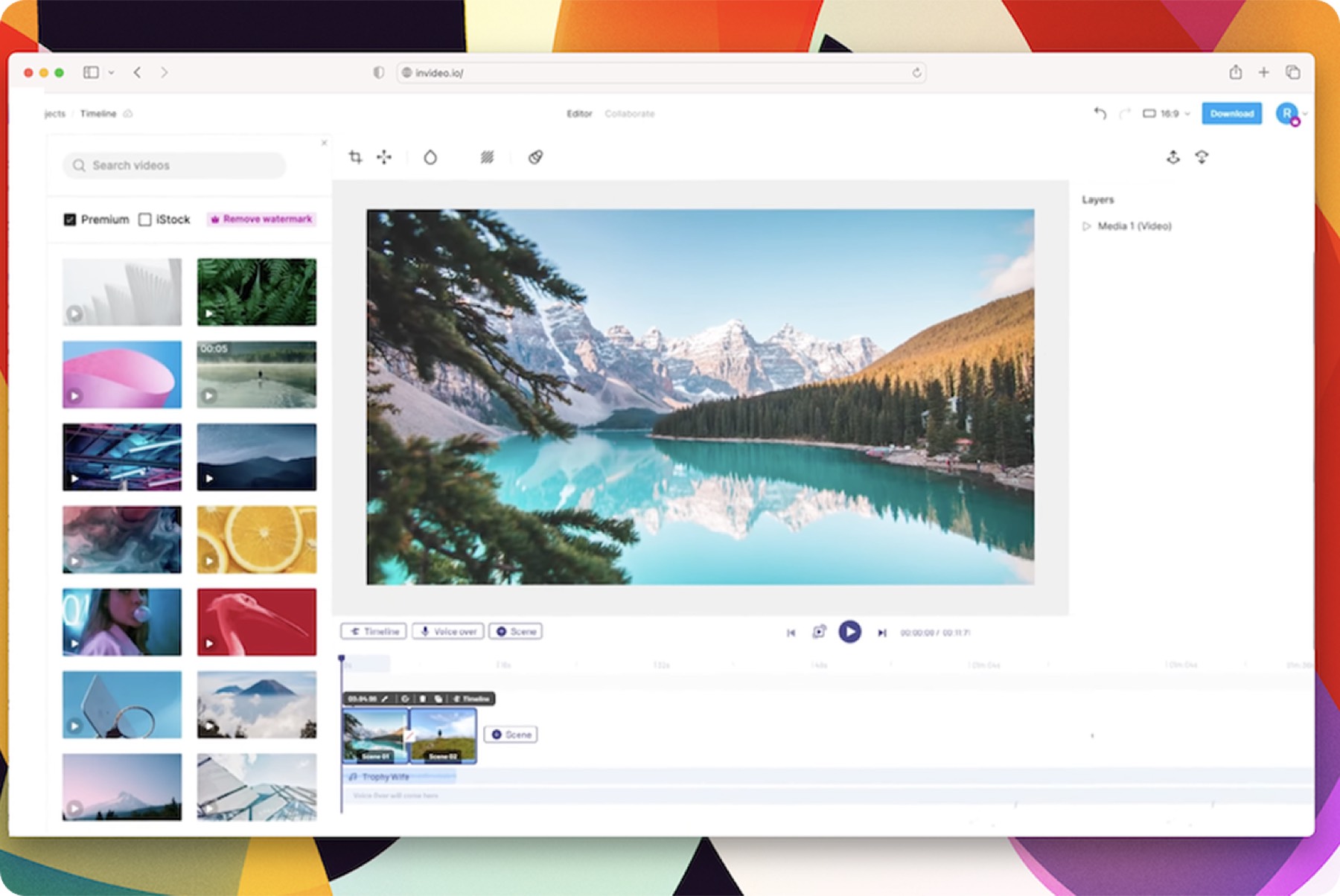 InVideo AI old timeline editor