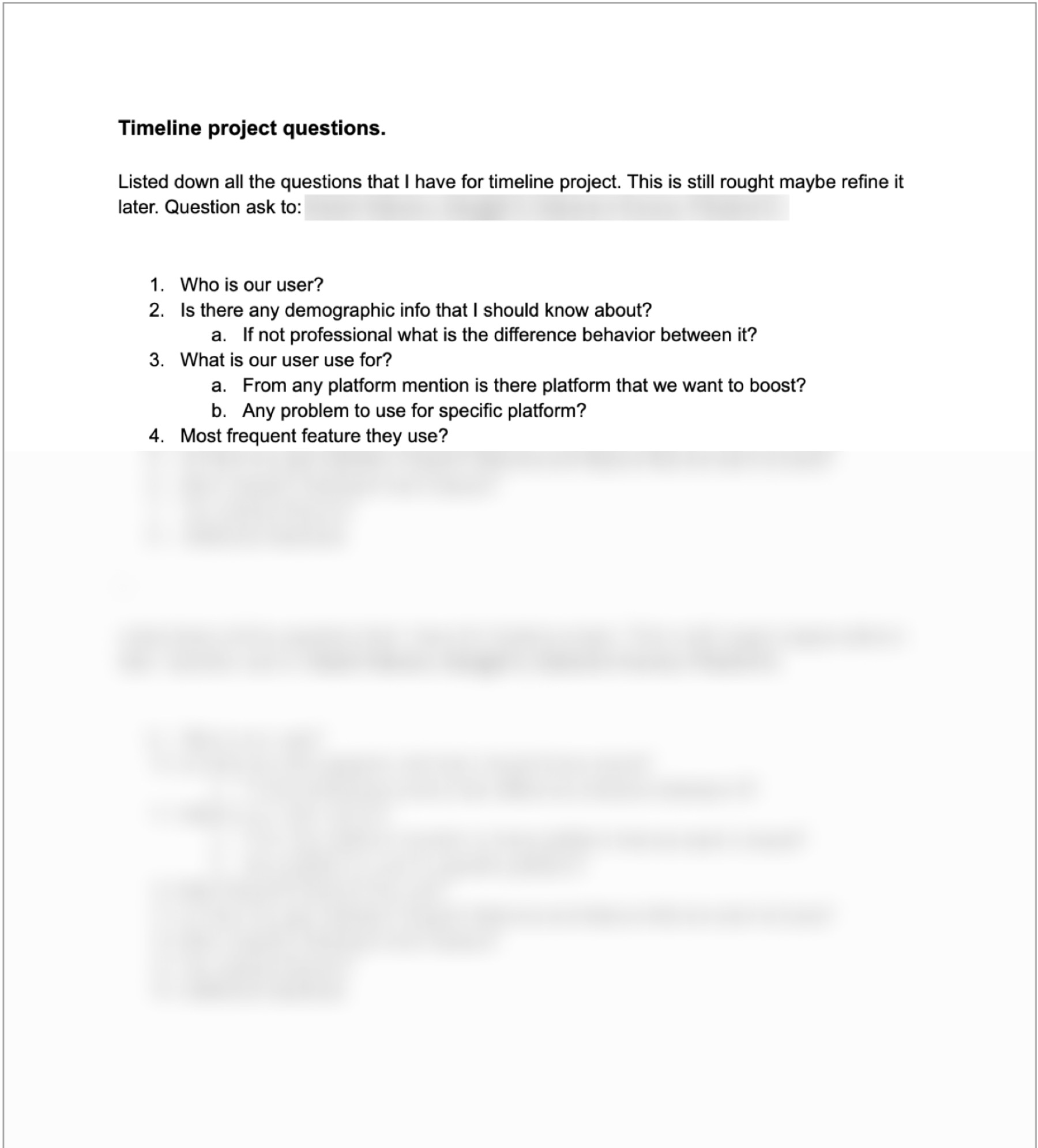 Example notes made while researching the timeline editor